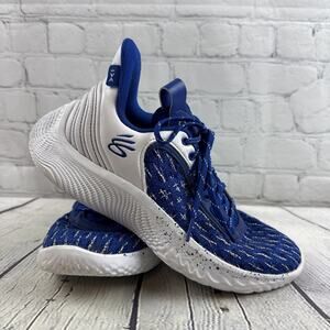 Under Armour Curry Flow 9 Team White Royal Blue, M7/W8.5